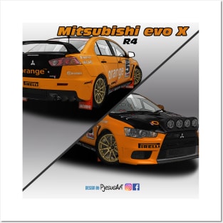 Mitsubishi evo X 05 R4 Posters and Art